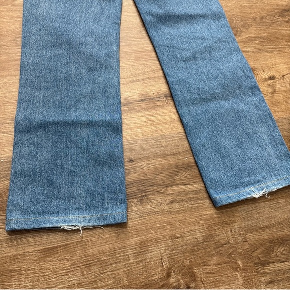 Re/Done Blue 90's High Rise Loose Straight Leg Jeans Size 25 - Picture 7 of 8